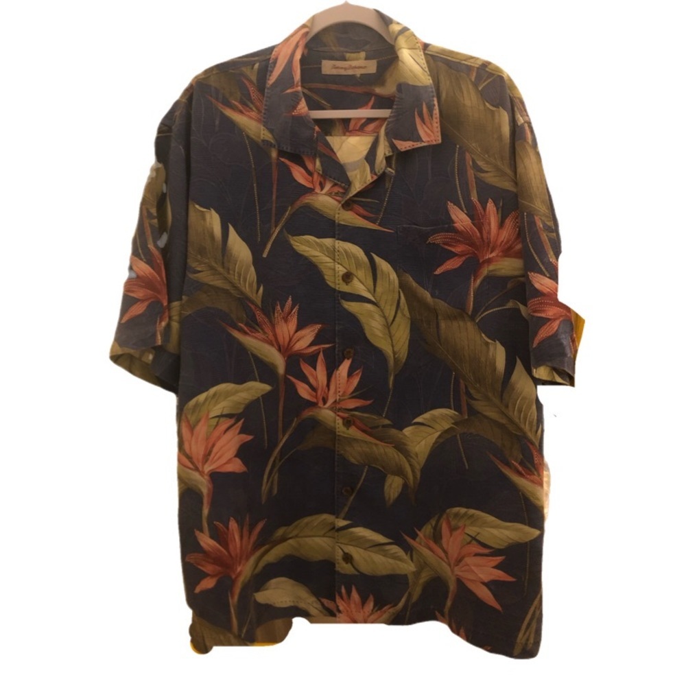 Tommy Bahama Men’s Short Sleeve Hawaiian Print Shirt Size XL Excellent C…
